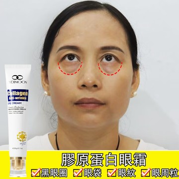 台灣現貨🔥膠原蛋白眼霜 黑眼圈眼霜 眼袋霜 緊致眼霜 眼部保養 淡化黑眼圈 撫平眼袋 提拉緊致眼周 補水 熬夜修護眼霜