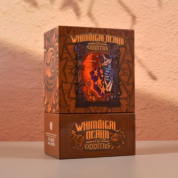 古古怪怪塔羅牌 超現實貓與骷髏 卡通奇幻佔卜卡 豪華版鐵盒版