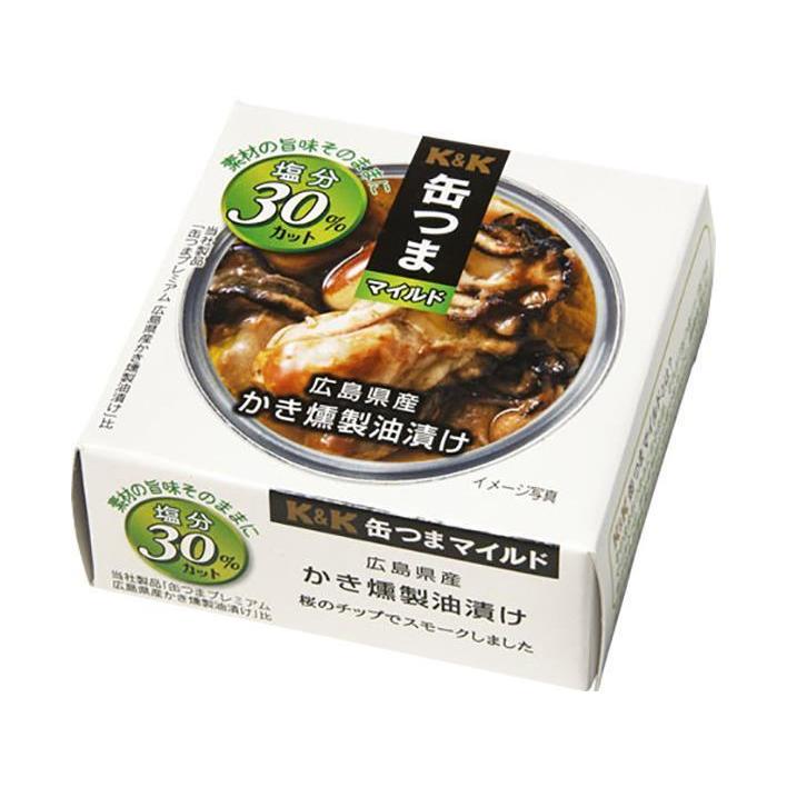 国分 KK 缶つまマイルド 広島県産 かき燻製油漬け F3号缶 60g×12個入×(2ケース)