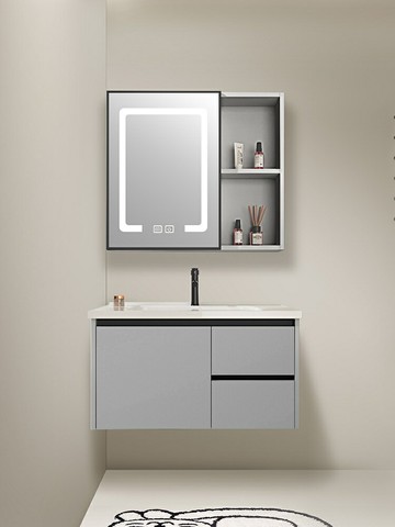 衛浴室柜組合衛生間一體陶瓷洗臉手盆柜洗漱臺面盆洗手池智能鏡柜/洗手盆/洗臉盆/洗漱盆/陶瓷盆/浴室盆/鏡櫃洗手盆一體式