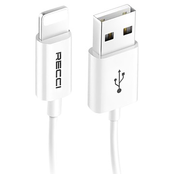 Recci iPhone 大白快充線 系統兼容 耐折耐彎  1.5m  白色  1條