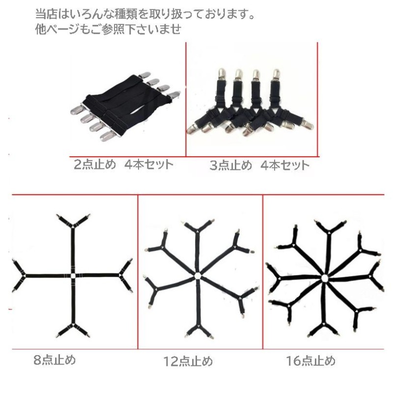 ベッドシーツズレ防止クリップ3本 楽しい