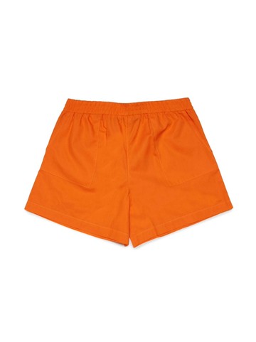 MAX&Co. Kids - logo-embroidered cotton shorts - kids - Cotton - 16 yrs - Orange