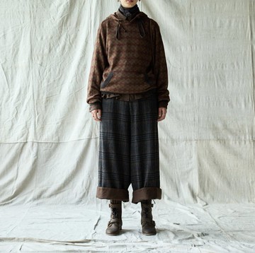 復古文青 羊毛混紡毛褲子 直筒休閒褲