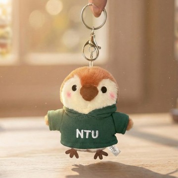 【臺灣大學/臺大】NTU帽T萌三寶_球雀掛飾鑰匙圈_綠色