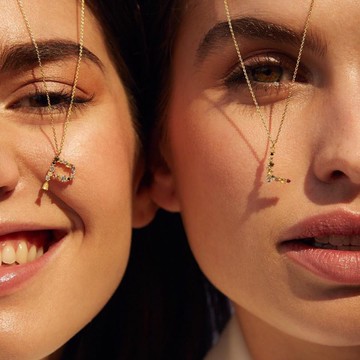 西班牙 PD PAOLA 手工幸運寶石 18K金 純銀字母項鍊 - Q