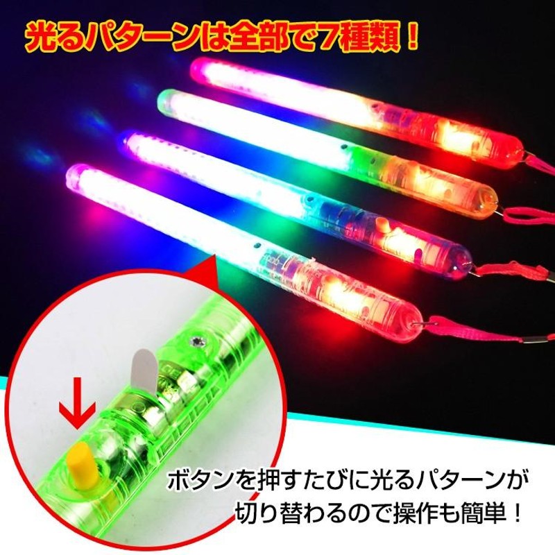 ペンライト コンサート led 推し活 明るい 小型 ボタン電池式ペンライト ledペンライト ミニ 落下防止 ストラップ アイドル シンプル 大量  ミニペンライト 光る LINEショッピング