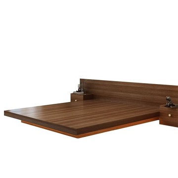 免運 簡約懸浮燈現代日式賓館民宿榻榻米闆式地臺主臥雙人床定製小戶型 臥室大床 懸空床 簡易床架