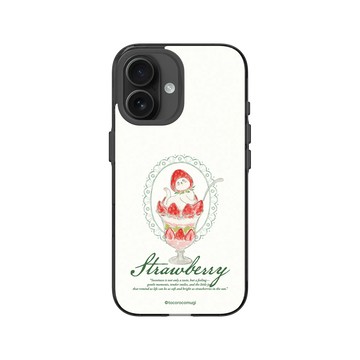 iPhone 16 Clear (相機按鈕) 酷墨灰 - TOCOROCOMUGI - 草莓聖代貓