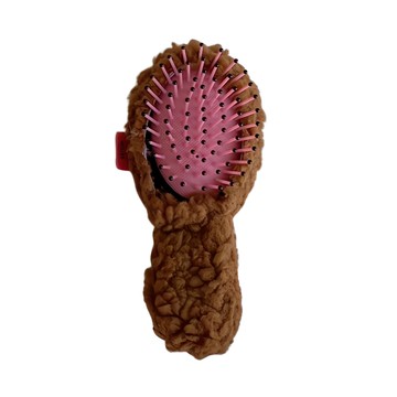 蕉蕉購物 羊羔毛迷你氣墊梳  1個  棕色