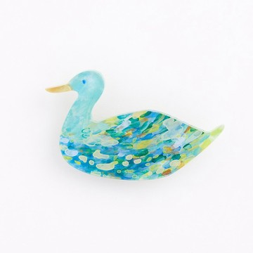 繪畫胸針【鳥】