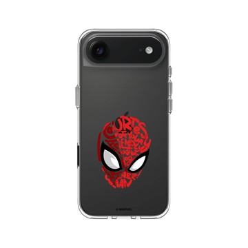 iPhone Air Clear Case（相機按鈕） 透明 - 蜘蛛人 Spider-man - 蜘蛛人-文字設計
