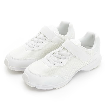 運動系列-透氣耐磨機能童鞋-白