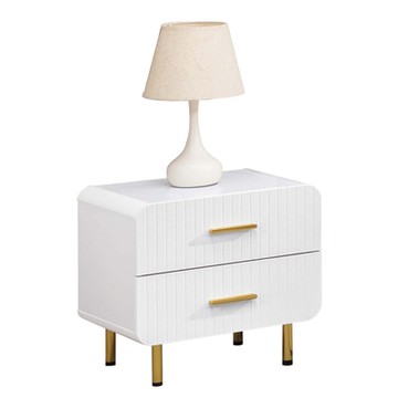 文創集 培亞輕奢白1.6尺二抽床頭櫃-48x40x48cm免組