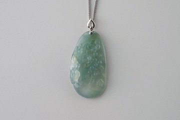 JHK天然翡翠發發項鍊