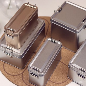 🔥臺灣出貨🔥【30天熱銷1124件】長方形馬口鐵盒耐高溫食品級包裝盒搭扣盒鳳梨酥餅幹零食收納空盒