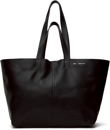 AMI Paris 黑色 Leather Midi 托特包
