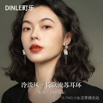 【臺灣出貨】新款冷淡風長款流蘇耳環輕奢高級感誇張小衆設計感氣質耳飾女款 B2QB