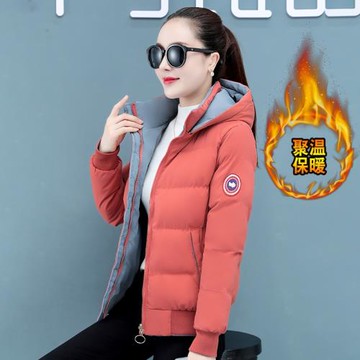 棉襖女短款棉衣2023新款羽絨棉服冬季兩面穿爆款加厚外套寬松大碼
