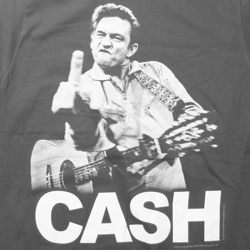ジョニー・キャッシュ Johnny Cash THE BIRD ライセンス オフィシャル Tシャツ ブラック 公式 黒 半袖 T-Shirt  Black | LINEショッピング