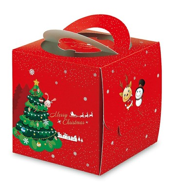 【零售量50個】溫暖-聖誕4號蛋糕盒