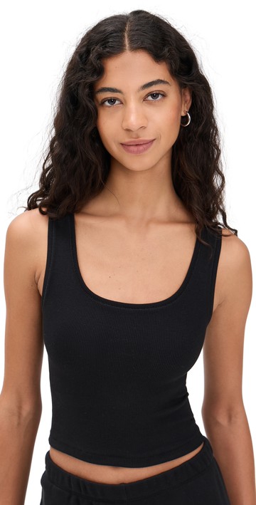 Éterne Square Neck Tank Black S