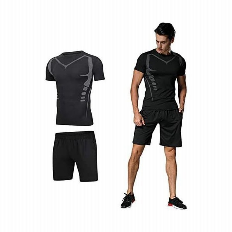 コンプレッションウェア メンズ スポーツウェア ランニングウェア セット トレーニングウェア 上下セット Tシャツ 長袖 通販 Lineポイント最大get Lineショッピング