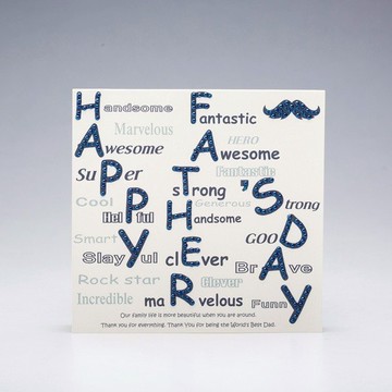 【GFSD】水鑽精品-手工父親節卡-最強老爸