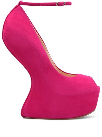 Giuseppe Zanotti - Curve Jem suede 130mm pumps - women - Suede/Leather/Leather - 37.5 - Pink