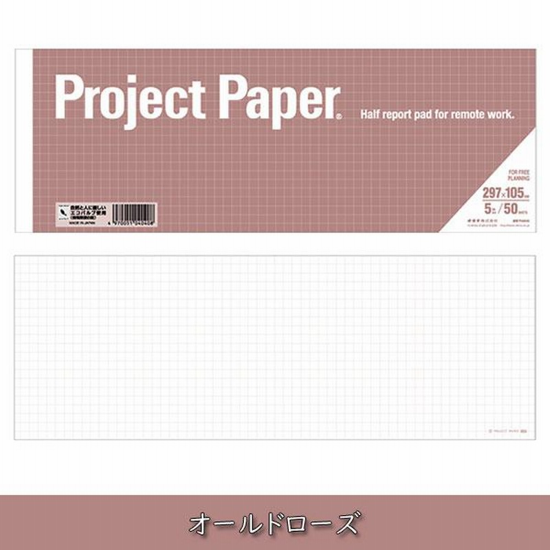 Project Paper《プロジェクトペーパー》A4ハーフサイズ 5mm方眼