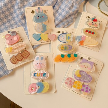 兒童發夾夏季女童發卡頭飾小女孩劉海夾寶寶卡碎發卡通夾子發飾女