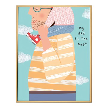 爸爸 畫作  59.4 x 42cm  金色