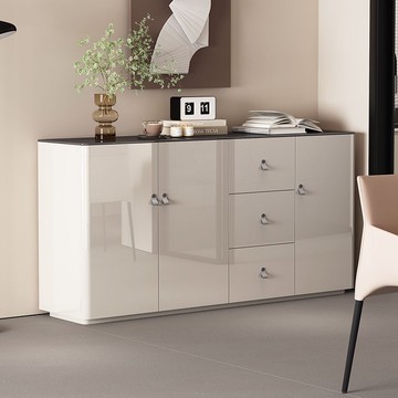 餐邊櫃 附發票 新款全實木家用餐邊櫃靠墻一體餐廳置物收納儲物櫃廚房碗櫃S58公司貨