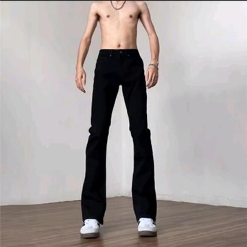 極簡風美式純色牛仔褲休閑復古潮流 FGG-K24002