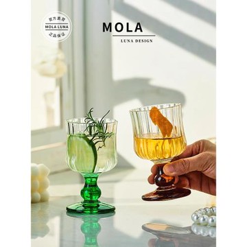 MOLALUNA.Bead.酒具ins風玻璃杯家用高腳紅酒杯果汁香檳杯 | 黛珠