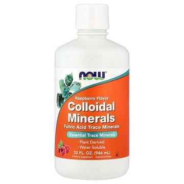 NOW Foods, 膠態礦物質，樹莓味，32 液量盎司（946 毫升）
