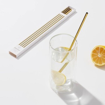 長吸管4入組/25.4cm 銀L