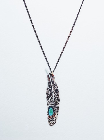 手繪項鍊 - 羽毛