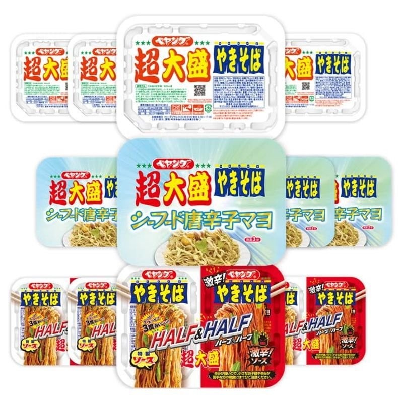 3種 まるか食品 ペヤング 超大盛り 詰合せ /ソースやきそば×4 /ハーフ＆ハーフ激辛焼きそば×4 /シーフード唐辛子マヨ×4 焼そば 3 通販  LINEポイント最大0.5%GET | LINEショッピング