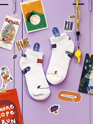 [Odd Socks] COOLMAX Sneakers Home Run Socks