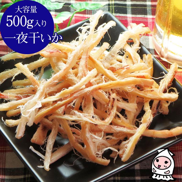 おつまみ 珍味 するめ いか さきいか 干物 乾き物 酒の肴 業務用 訳あり 大容量500gサイズ 一夜干いか 500g