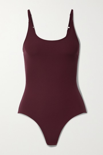 Outdoor Voices - Ribbed Superform Bodysuit - Burgundy - x small