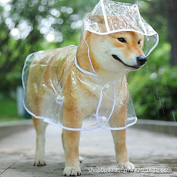 寵物雨衣【60697】寵物外出 寵物用品 狗雨衣 中大型犬用 狗狗雨衣 寵物用 連帽防水雨衣
