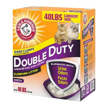 ARM&HAMMER 牌雙效加強除臭貓砂 40LB/礦砂/貓用品/礦沙/無塵砂