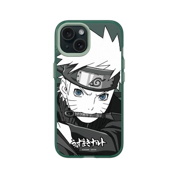 iPhone 15 Clear 憂墨綠 - 火影忍者 Naruto - 黑白系列-鳴人