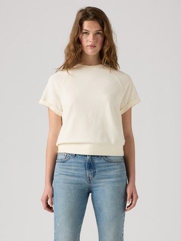 Marina 捲袖短袖大學T / 白 人氣新品