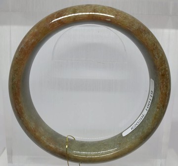 黃翡手鐲 #60 (60mm*15.4mm*7.9mm)  - 人養玉三年，玉養人一生.平安富貴 天然翡翠緬甸玉A貨