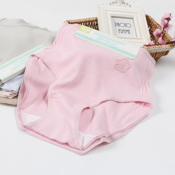 純棉內褲女護腰護腹高腰三角褲頭加肥加大碼抽針羅紋媽媽款 2件裝