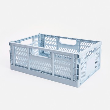 可折疊收納籃L 藍