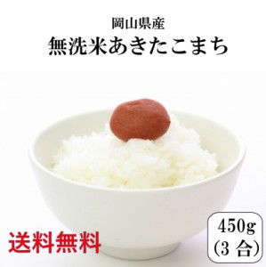 新米 米 450g こめ 無洗米 ポイント消化 お試し 令和5年産 岡山県産あきたこまち無洗米450ｇ(3合）メール便